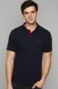 Van Heusen | Men's cotton Regular Fit Navy blue Polo T-Shirt