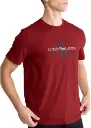 Calvin Klein | Men's  Monogram Logo Crewneck Winery T-Shirt