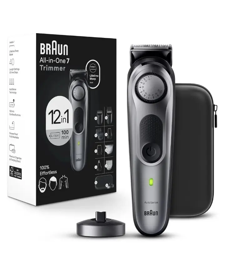 Braun | All-in-One Men's Shaving Kit | Series 7 7440, 12-in-1 | Trimmer