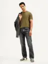 Levi's | Men's Charcoal Grey Slim Straight Fit Mid Rise Jeans