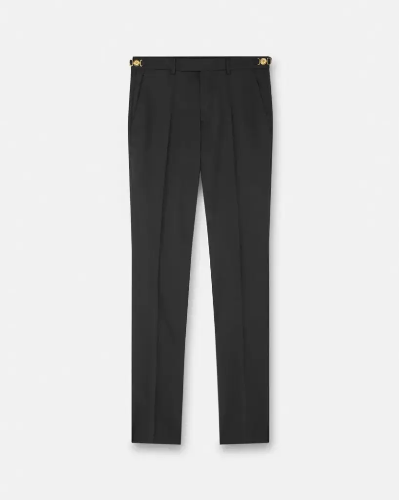 VERSACE | Wool Formal black pants