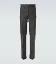 PRADA | Prince of Wales Cropped Virgin straight Wool Pants