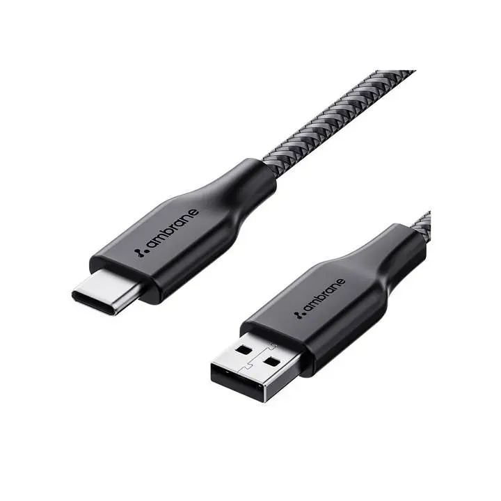 Ambrane | 3A Fast USB A to Type C Charging Cable | 1.5 m