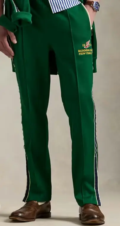 RALPH LAUREN | Embroidered Plaited Tricot Lower for Men's