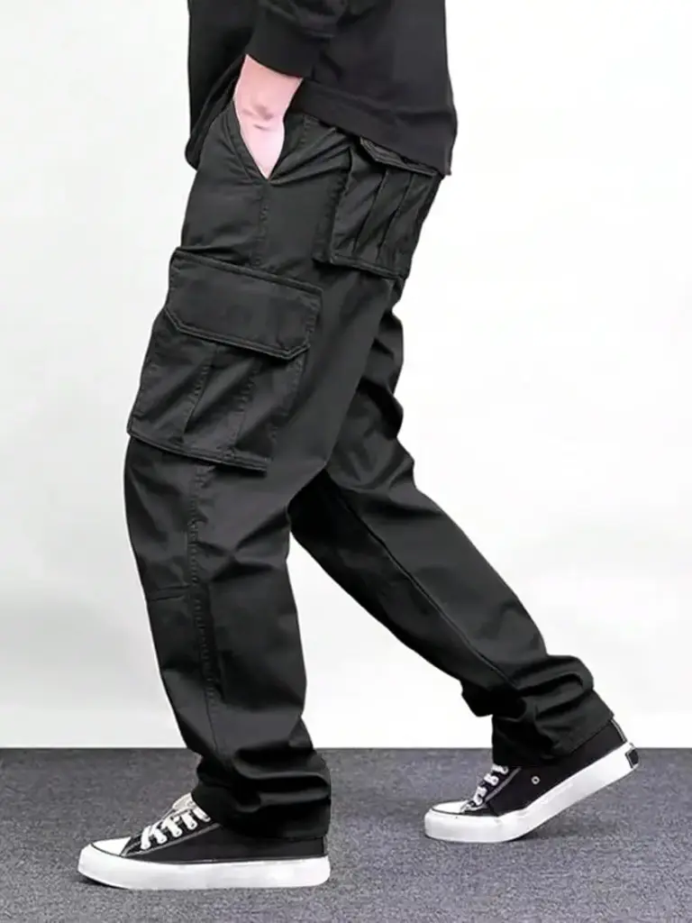 Regular Fit Cotton Cargo Pants for Men