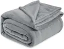BEDSURE | Queen Size | Grey | 108x90 inches Fleece Bed Blankets