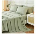 ILAVANDE | Sage Green Queen Sheets Set 6 | Microfiber | Queen Bed Sheets