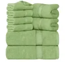 Utopia Towels | 8 Piece Sage Green Premium Towel Set