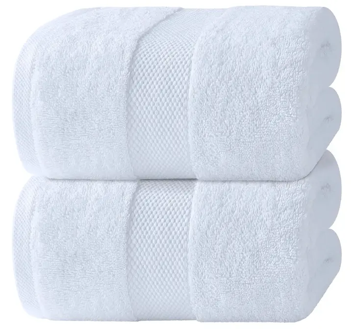 Luxury Bath Sheets Towels | 35x70 Inch | 2 Pack of White Towel