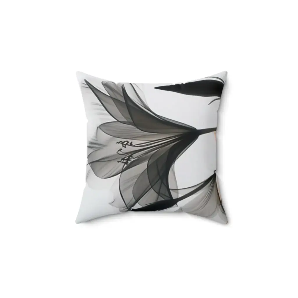 Spun Polyester Square Leaf Pillow