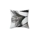 Spun Polyester Square Leaf Pillow