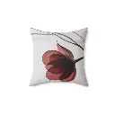 Spun Polyester Square Flower | Pillow Case 