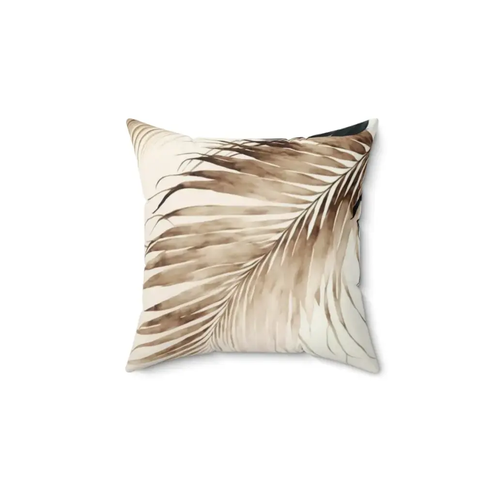 Spun Polyester Square Golden Leaf | Pillow Case