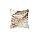 Spun Polyester Square Golden Leaf | Pillow Case