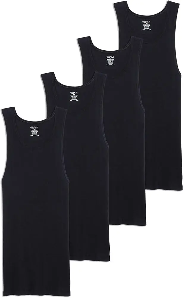 Jockey | Men's Black  Undershirt | Pack of 4