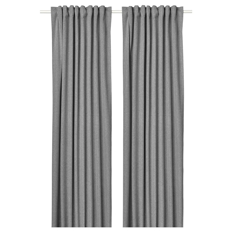 ROSENMANDEL | Block-out Curtain | Grey wool