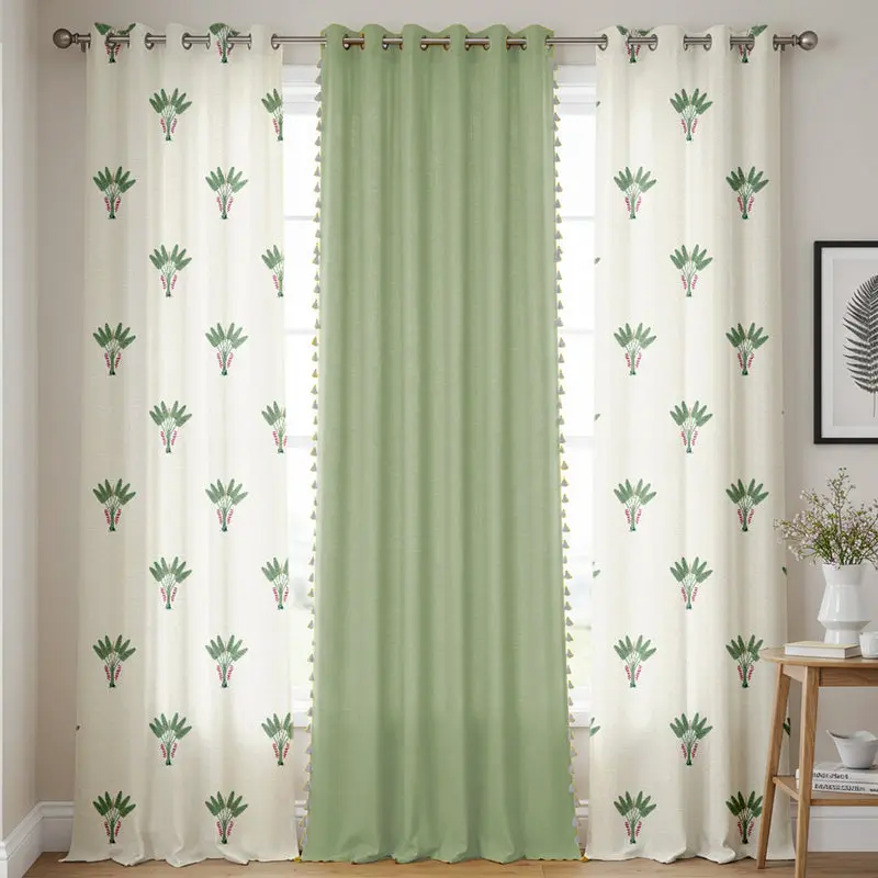 Cotton Curtains | Combo Set of 3 Curtains