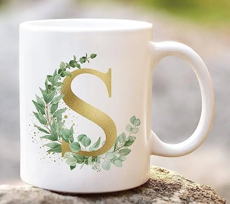'S' Initial Custom Monogram Mug