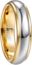 NUNCAD | Two-Tone Glided Edge Tungsten Ring