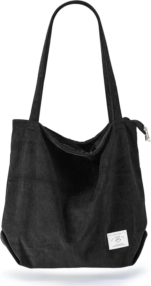 KALIDI | Women Corduroy Bag | Black