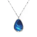 Celestial Blue Swirl Teardrop Necklace