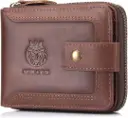 SCHLATUM | Lion's Pride Leather Zipper Wallet for Men