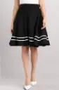 FRAULEIN | Women's Black Stripes Midi Skirt