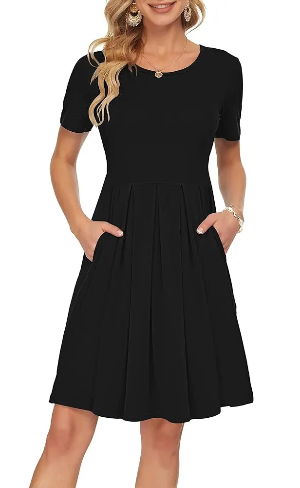 AUSELILY | Women's Short Sleeve Summer Dress