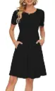 AUSELILY | Women's Short Sleeve Summer Dress