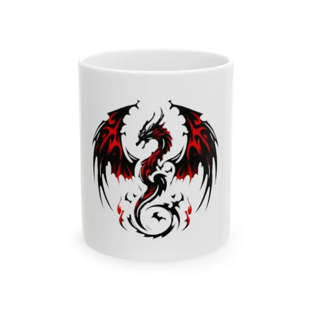 Blazing Dragon Ceramic Mug