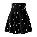 Black Daisy Bloom | Skirt