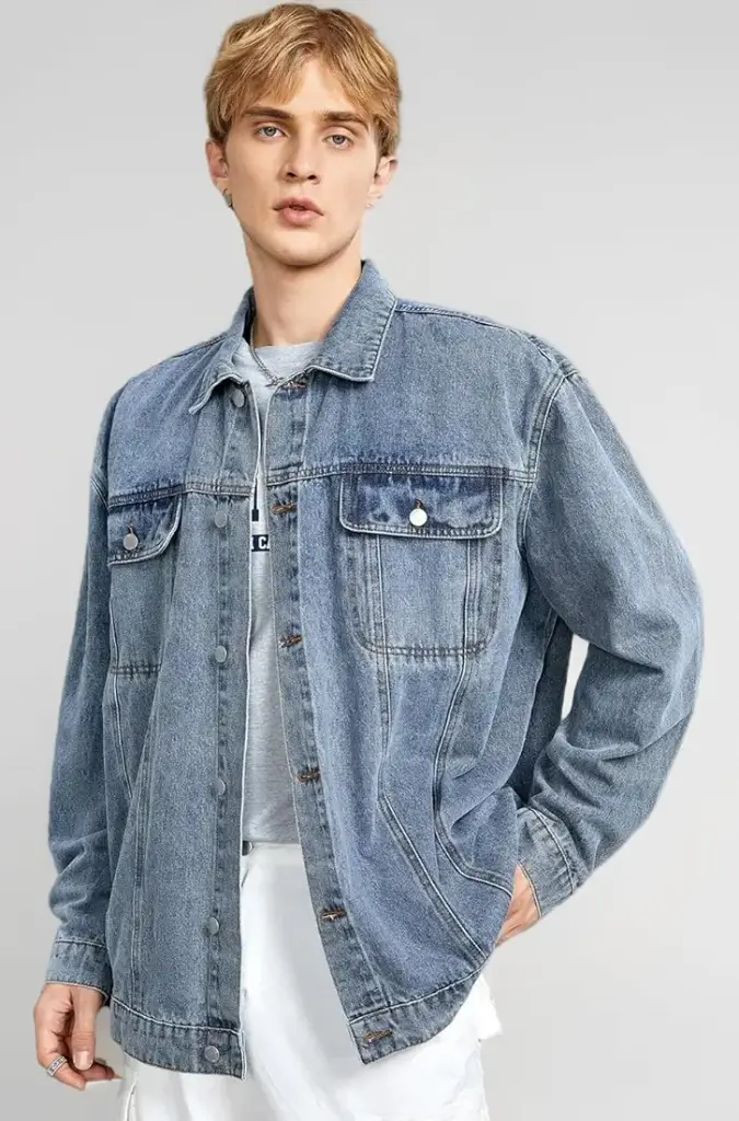 Steel Sky | Light Fade Oversized Denim Jacket