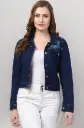FUNDAY FASHION | Midnight Pearl | Women's Dark Wash Denim Jacket