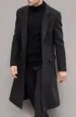 CALANDIS | Urban Sleek | Midnight Black Overcoat