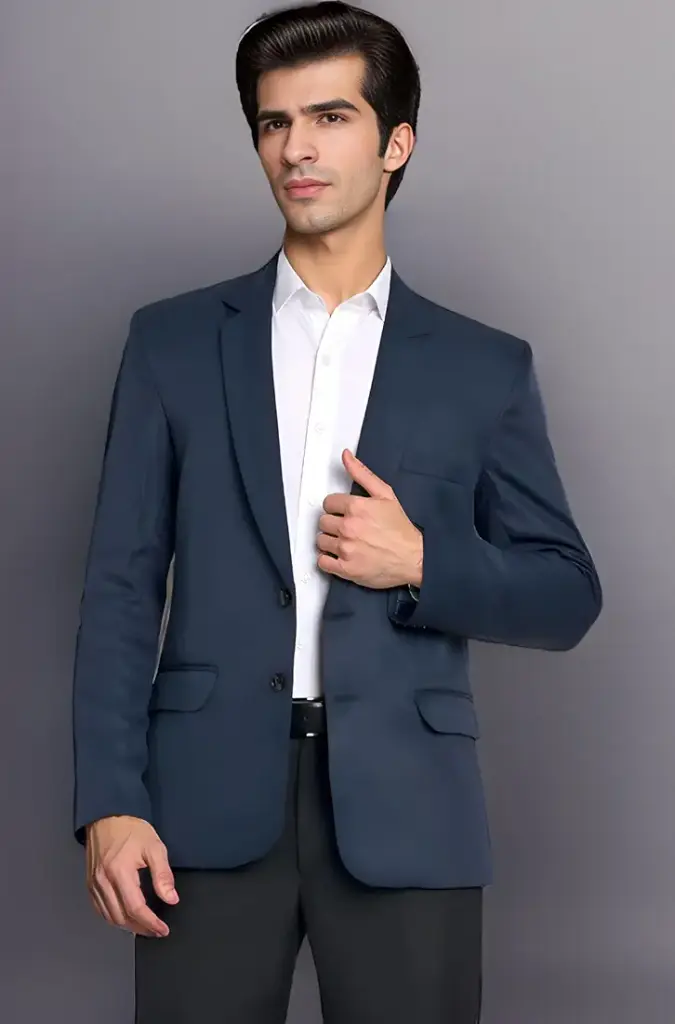 RAYMOND | Classic Cut Dark Blue Slim-Fit Blazer 