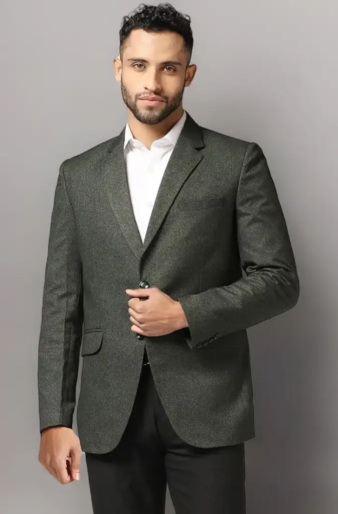 TAHVO | Olive Textured Classic Blazer