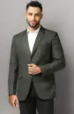 TAHVO | Olive Textured Classic Blazer