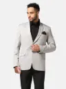 TAHVO | Pearl White Party Blazer with Black Detailing