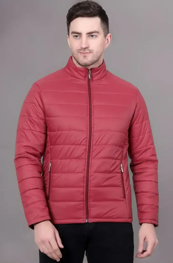 KOTTY | Ember Edge | Crimson Red Puffer Jacket