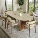 Solid Wooden Dinning Table and Chair Set