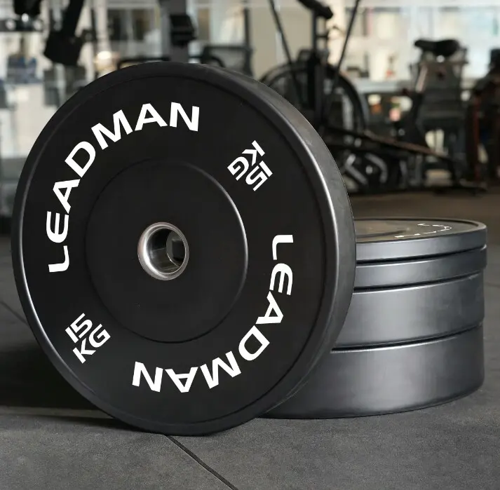 LEADMAN | Weightlifting Barbell Bumper Plates | 15 Kg