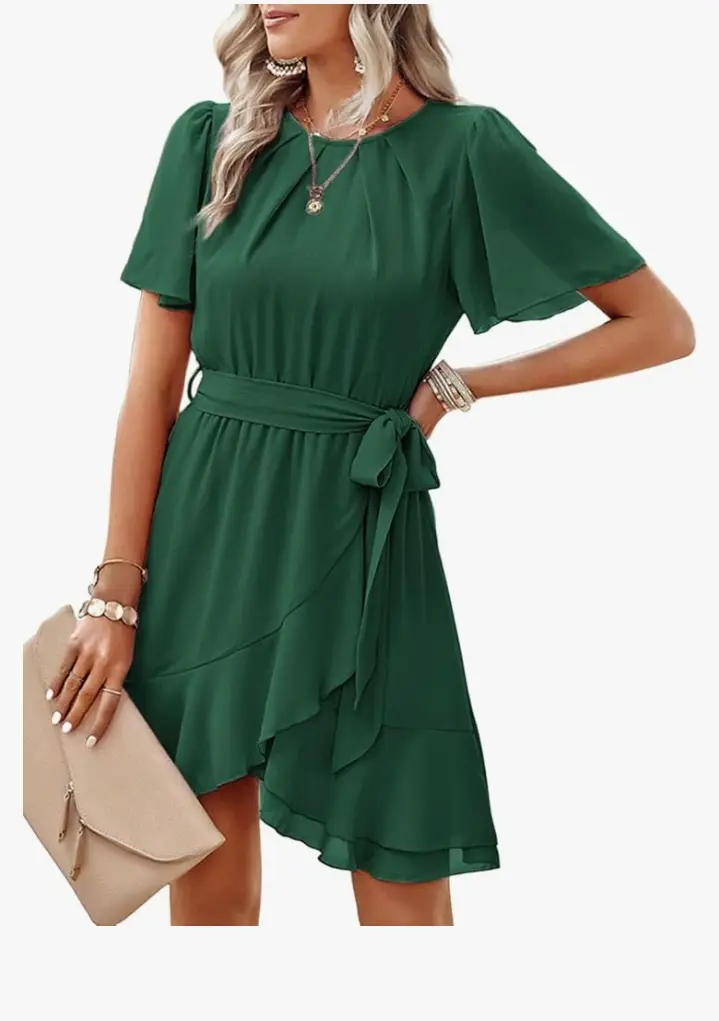 Emerald Breeze | Ruffle Dress
