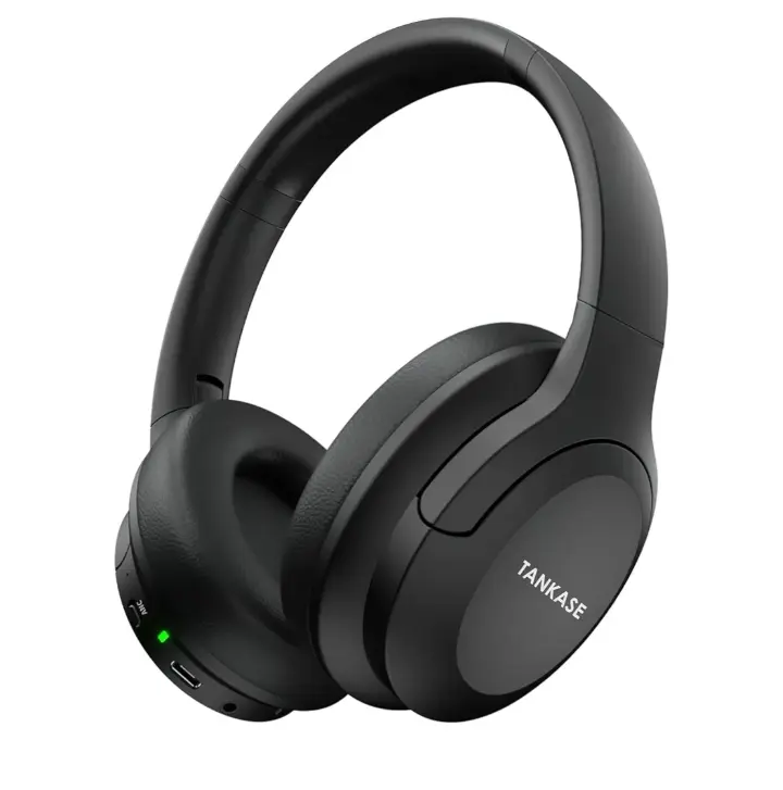 TANKASE | SilentBeat  Over-Ear Wireless ANC Headphones with Long Battery Life | Crystal-Clear Calls - Black