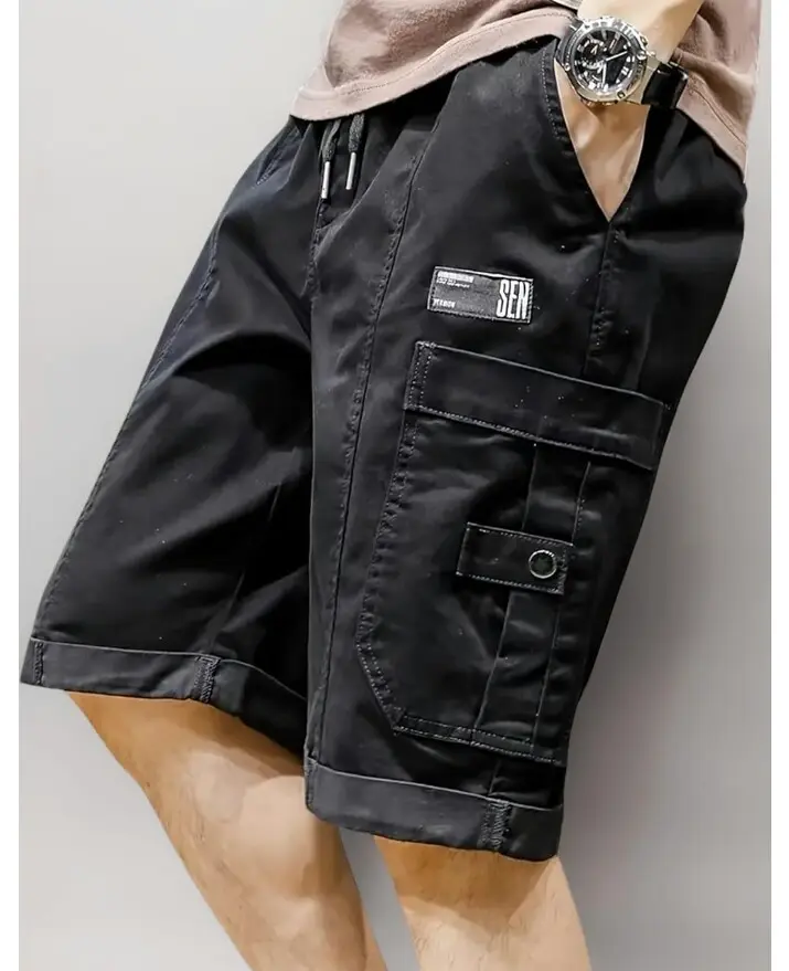 LYMIO | Man's cotton Black Shorts
