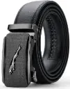 Jaguar Autolock Buckle Black Leather Belt for Men