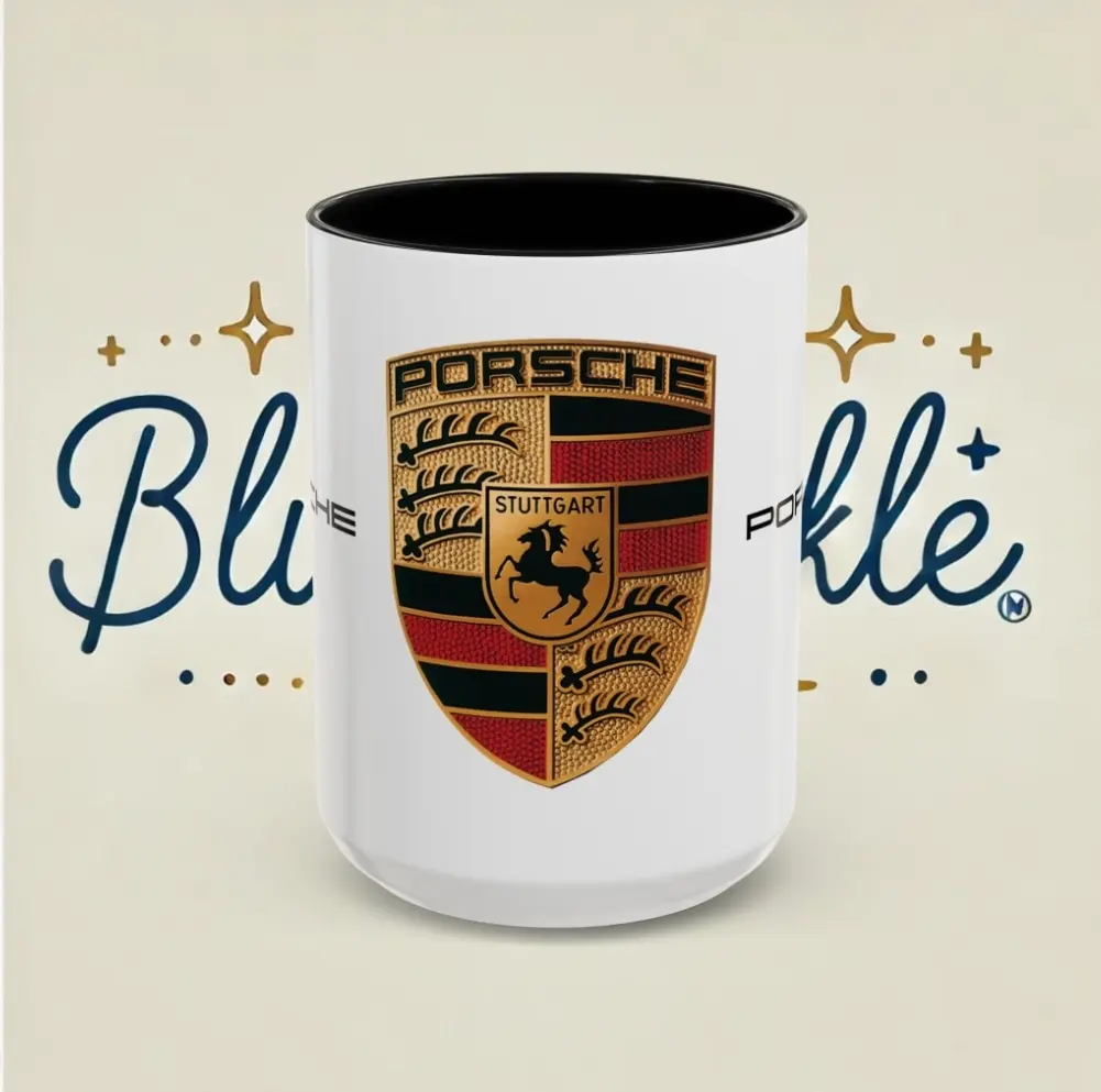 Porsche Black Ceramic Mug