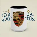 Porsche Black Ceramic Mug