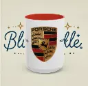 Porsche Red Ceramic Mug