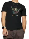 Men's Regular Fit Round-Neck Cotton Graphic Printed T-Shirt