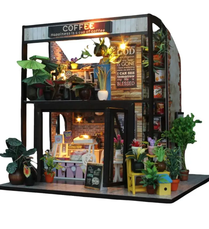 Charming Coffee Shop Miniature DIY Kit